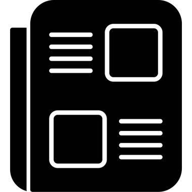 Bir gazete simgesinin vektör illüstrasyonu