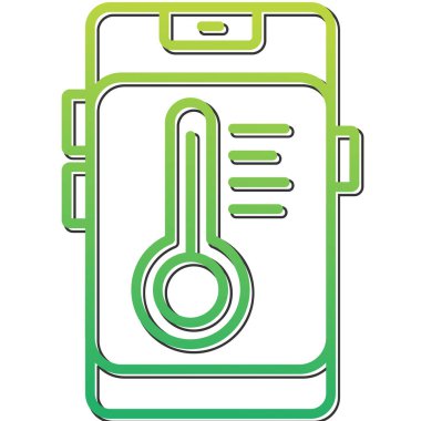 Sıcaklık web simgesi resimleme tasarımı