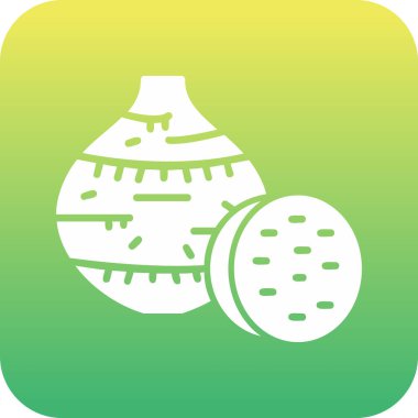 Taro kök simgesi, vektör illüstrasyonu basit tasarım