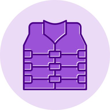 Can yeleği. Web simgesi basit illüstrasyon