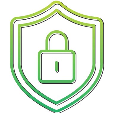 Güvenli simgenin vektör illüstrasyonu 