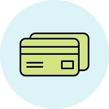 Kredi kartı iyonunun vektör çizimi