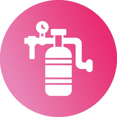 Oxygen Tank modern simgesinin vektör çizimi            