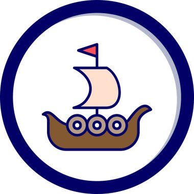 Gemi simgesi web basit illüstrasyon