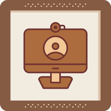 Video Arama simgesi, düz tasarım