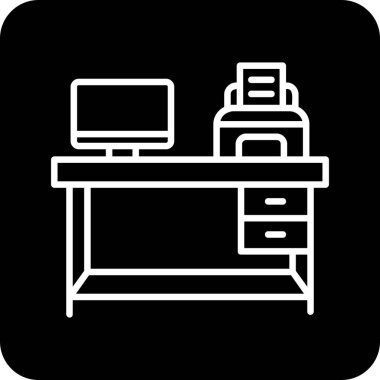 işyeri web simgesi vektör illüstrasyonu