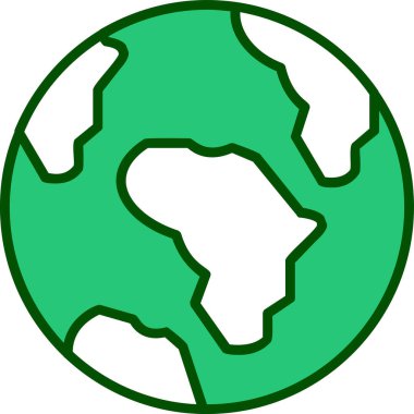 toprak küresi simgesi, vektör illüstrasyonu basit tasarım