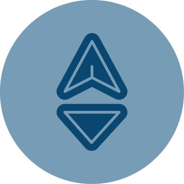 Tetrahedron web simgesi, vektör illüstrasyonu