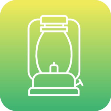 Gaz Lambası simgesinin vektör illüstrasyonu