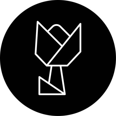 soyut çiçek simgesi, vektör illüstrasyonu basit tasarım