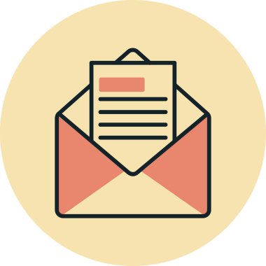 E- posta İş Teklif simgesi vektör illüstrasyonu