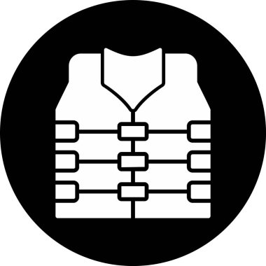 Can yeleği. Web simgesi basit illüstrasyon