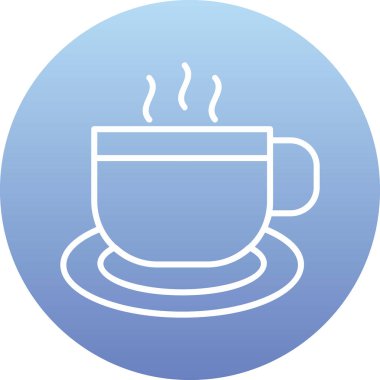 Kahve. Web simgesi basit illüstrasyon 