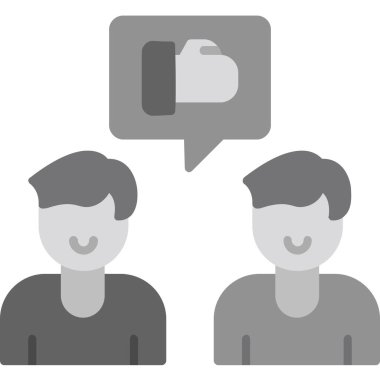 Takım beyin fırtınası fikirleri simgesi, vektör illüstrasyonu basit tasarım