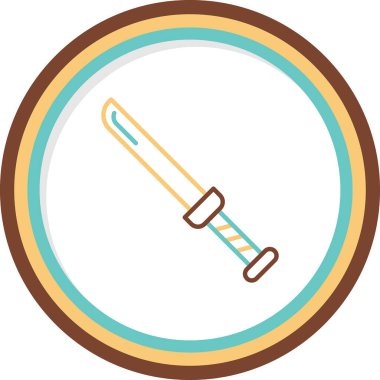 Bir kılıç simgesinin vektör illüstrasyonu 