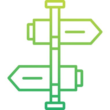 Bir sokak işaretinin vektör illüstrasyonu