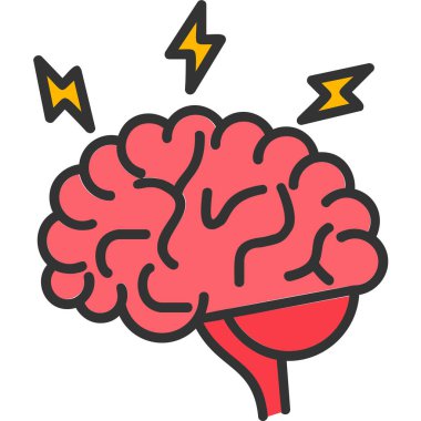 Beyin fırtınası web simgesi, vektör illüstrasyonu 