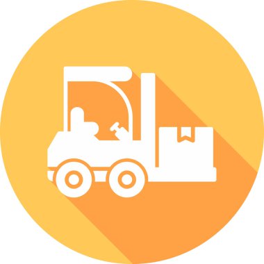 Modern Forklift simgesinin vektör çizimi         