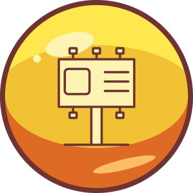 Billboard web simgesi, vektör çizim 