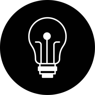 ampul simgesi, vektör illüstrasyonu