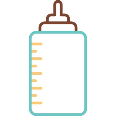 bebek şişe simgesi, vektör illüstrasyonu