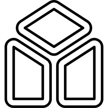 küp web simgesi vektör illüstrasyonu 