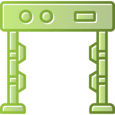 Metal dedektörü. Web simgesi basit illüstrasyon             