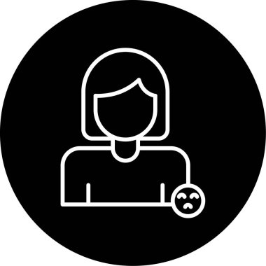 Kadın. Web simgesi basit tasarım 