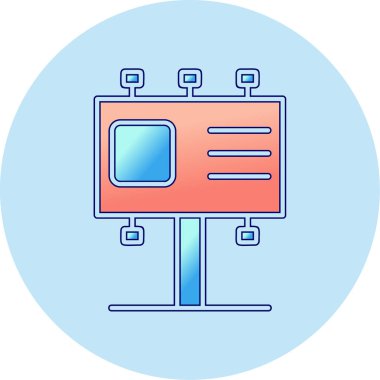 Billboard web simgesi, vektör çizim 