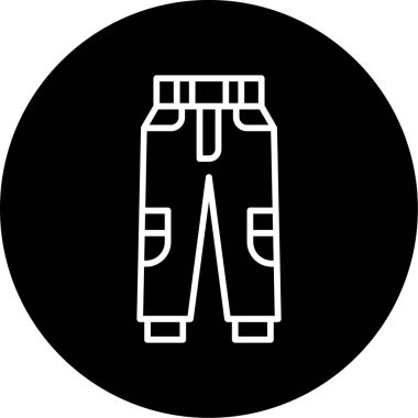 pantalon web simgesi, vektör illüstrasyonu