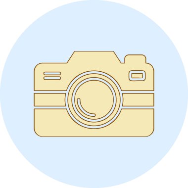 Fotoğraf makinesi simgesi, vektör illüstrasyonu. düz tasarım biçimi              