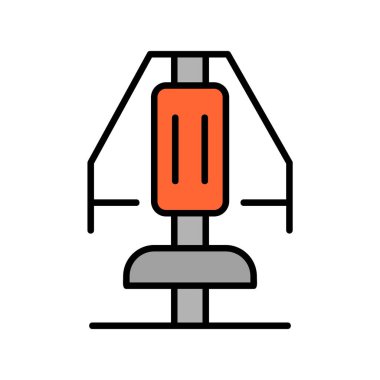 Chest Press makine simgesinin vektör illüstrasyonu