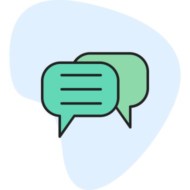 Sohbet simgesi vektör illüstrasyonu 