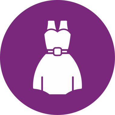 Bir kadın elbisesinin vektör illüstrasyonu 