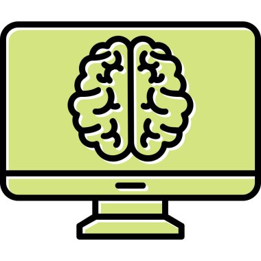 bilgisayar ekranı simgesi, vektör illüstrasyonu basit tasarım