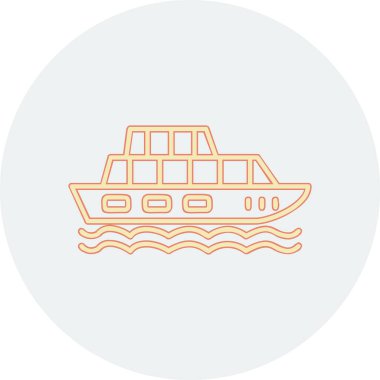 Yolcu gemisi. Web simgesi basit illüstrasyon