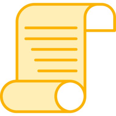 Kağıt parşömen. Web simgesi basit illüstrasyon                