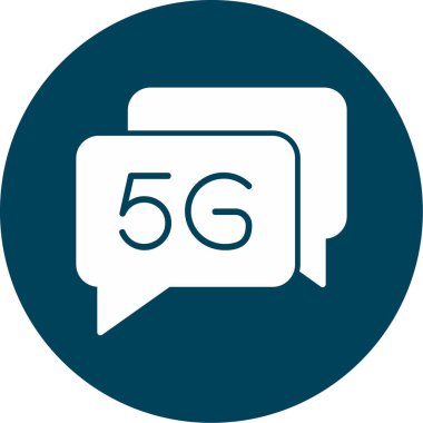 5g konuşma simgesi vektör illüstrasyonu