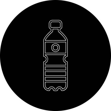 Su şişesi. Web simgesi basit illüstrasyon