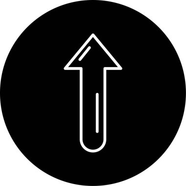 Yukarı Ok web simgesi, vektör illüstrasyonu