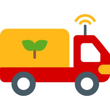 kamyon simgesi, vektör illüstrasyonu basit tasarım