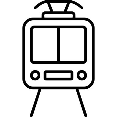 tram simgesi vektör illüstrasyonu