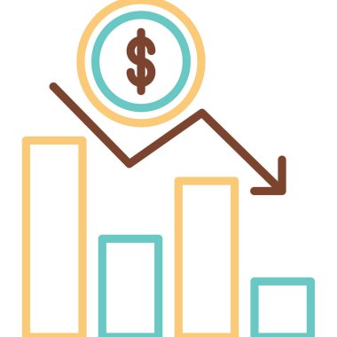Kayıp grafik simgesi basit tasarımı 