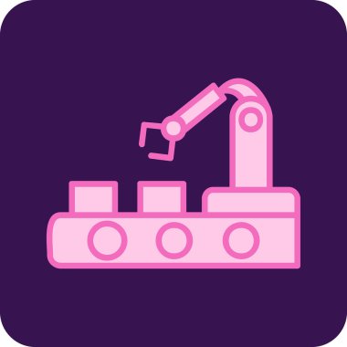 Otomasyon web simgesi, vektör illüstrasyonu