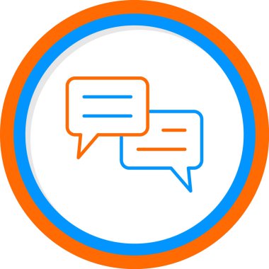 Sohbet baloncukları simgesi, vektör illüstrasyonu basit tasarım