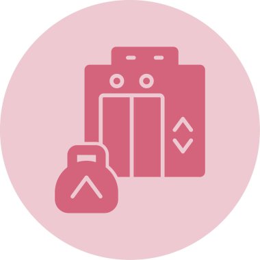 Asansör web simgesi, vektör illüstrasyonu