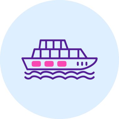 Yolcu gemisi. Web simgesi basit illüstrasyon