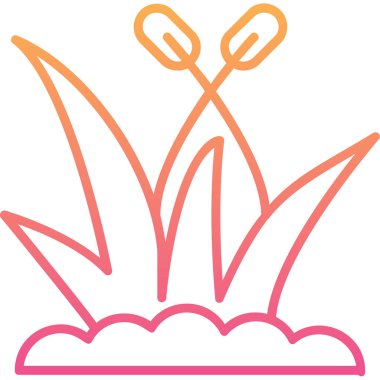 Çiçekli bitki. Web simgesi basit illüstrasyon 