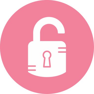 kilit düz simge vektör çizim