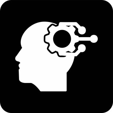 Düşünüyorum. Web simgesi basit illüstrasyon           